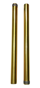 PRO ONE Ti-Ni/Gold 24 7/8" FORK TUBES MODIFIED FOR USE WITH GP SUSPENSION 25MM CARTRIDGE KIT